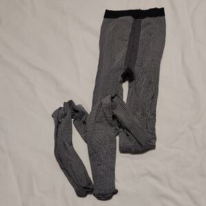 Gray Ribbed Thermal Leggings - Cozy Knit Tights